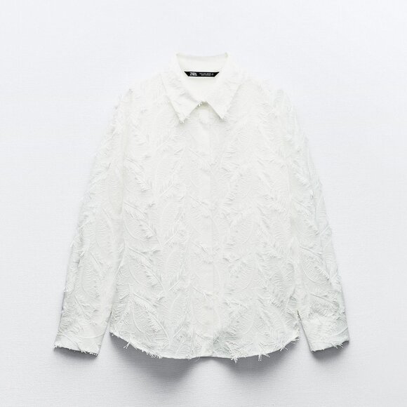 Zara Fringed Button Down Shirt - Picture 6 of 6